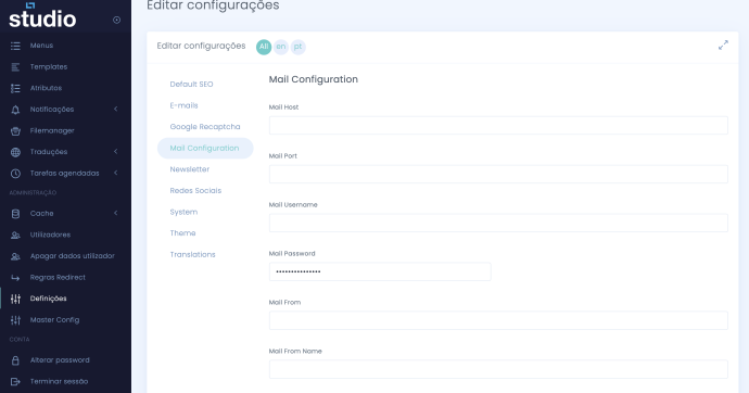 email configuration